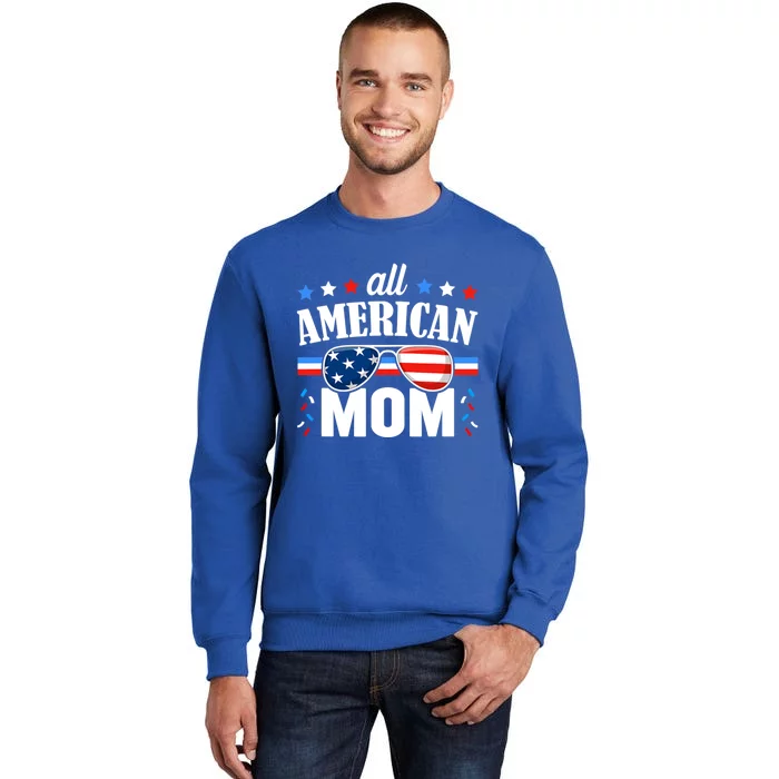 All American Mom 4th Of July Matching Family Gift Tall Sweatshirt