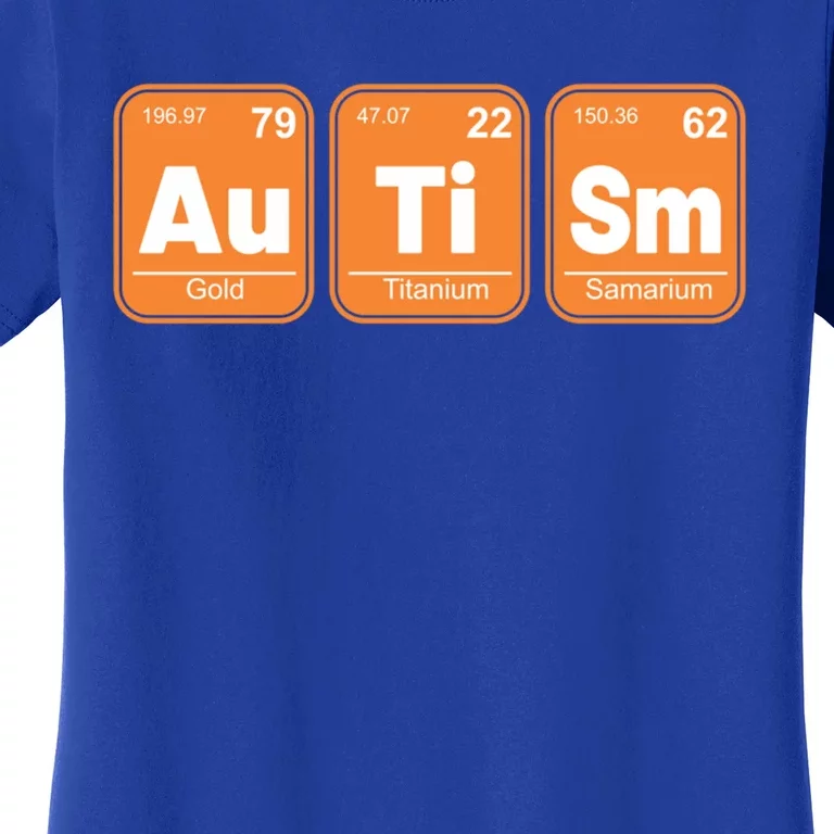 Autistic Awareness Month Elets Periodic Table Autism Day Cool Gift Women's T-Shirt