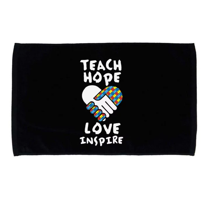 Autistic Awareness Month Teacher Teach Hope Love Autism Day Microfiber Hand Towel