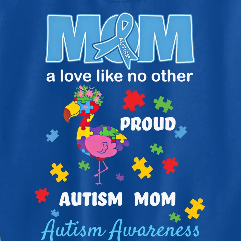 Autism Awareness Mom Mother Love Proud Autism Mama Flamingo Gift Kids Sweatshirt