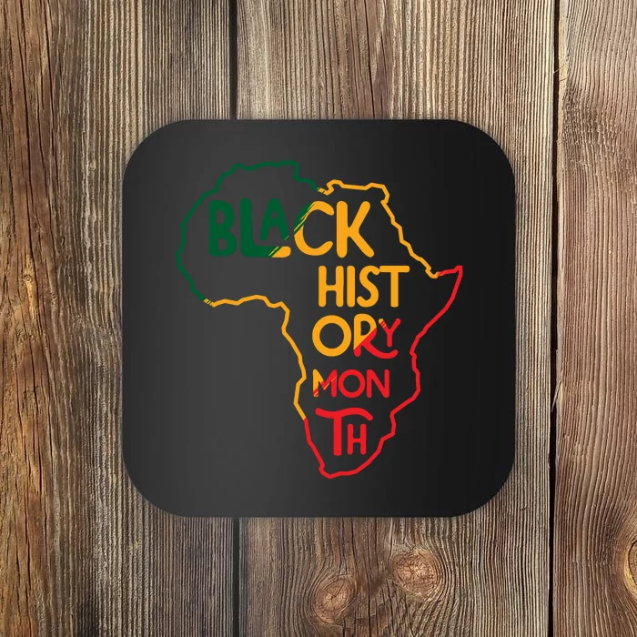 African American Map Black History Month Gift Coaster