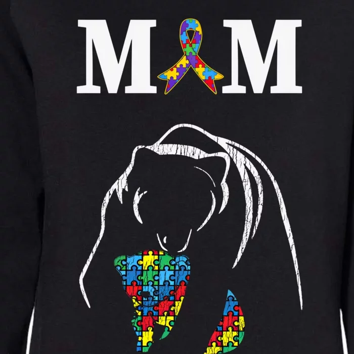 Autism Awareness Mom Proud Autistic Son Daughter Mama Bear Cool Gift Womens California Wash Sweatshirt