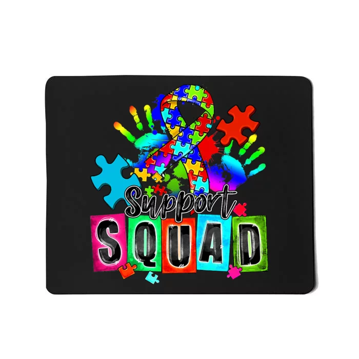 Autism Awareness Month Ribbon Support Squad Mousepad