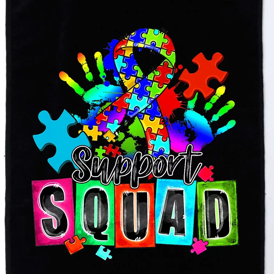 Autism Awareness Month Ribbon Support Squad Platinum Collection Golf Towel