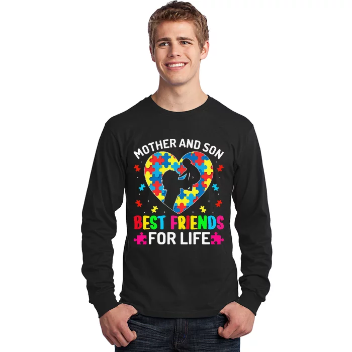 Autism Awareness Mother And Son ASD Autism Warriors Mama Long Sleeve Shirt