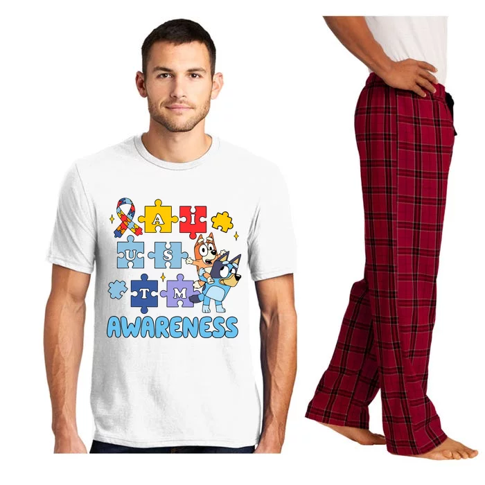 Autism Awareness Month Supporter Dog Lover Pajama Set