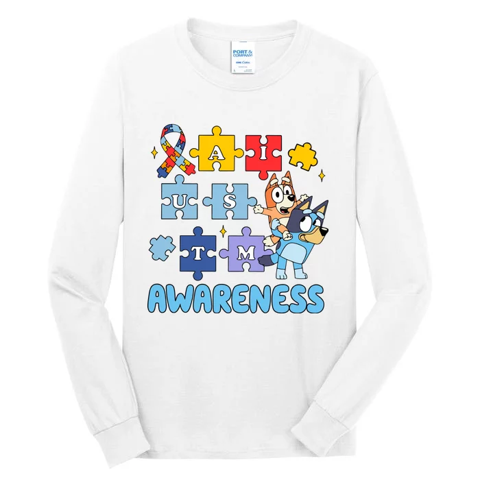 Autism Awareness Month Supporter Dog Lover Tall Long Sleeve T-Shirt