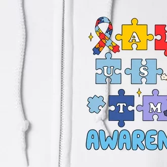 Autism Awareness Month Supporter Dog Lover Full Zip Hoodie