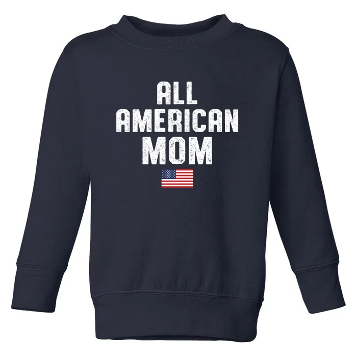 All American Mom USA Flag Toddler Sweatshirt