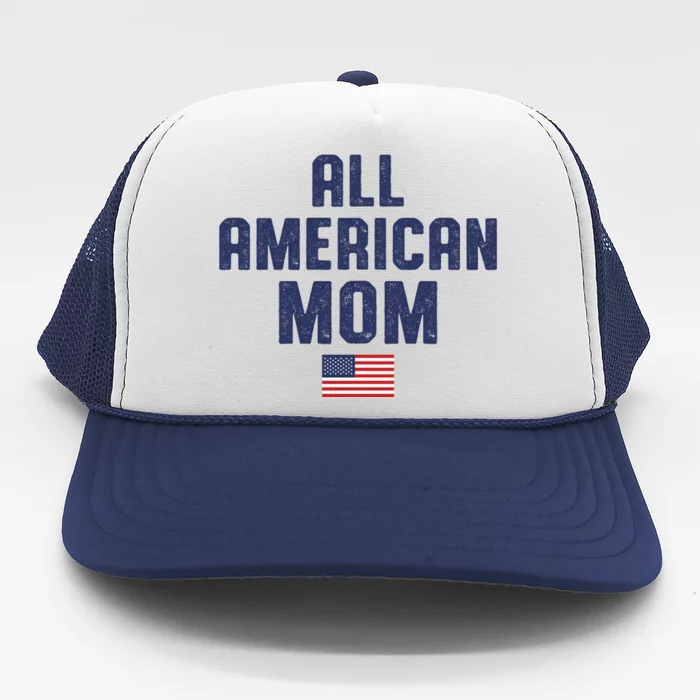 All American Mom USA Flag Trucker Hat