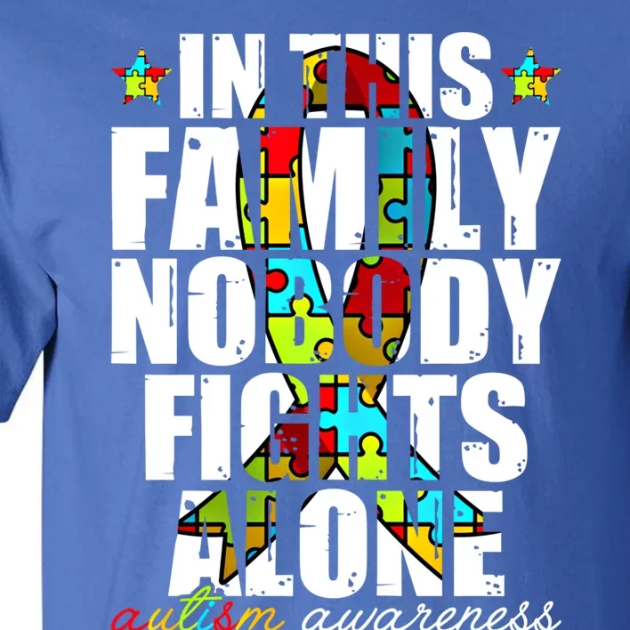 Autism Awareness Month Family Support Mom Son Daughter Gift Tall T-Shirt