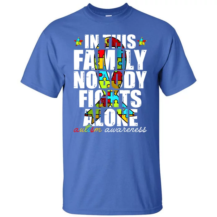 Autism Awareness Month Family Support Mom Son Daughter Gift Tall T-Shirt