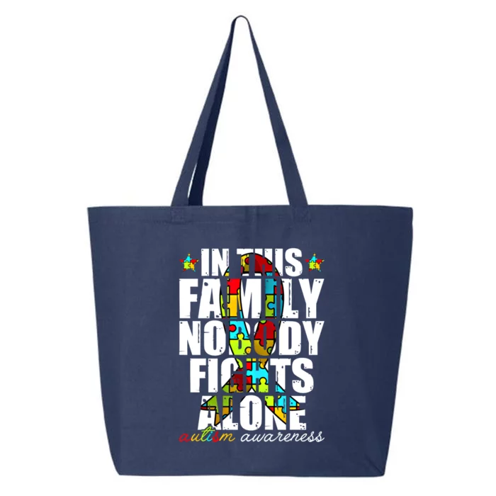 Autism Awareness Month Family Support Mom Son Daughter Gift 25L Jumbo Tote