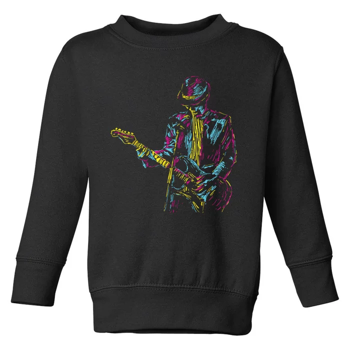 Abstract Art Musician Music Band Bass Player Toddler Sweatshirt