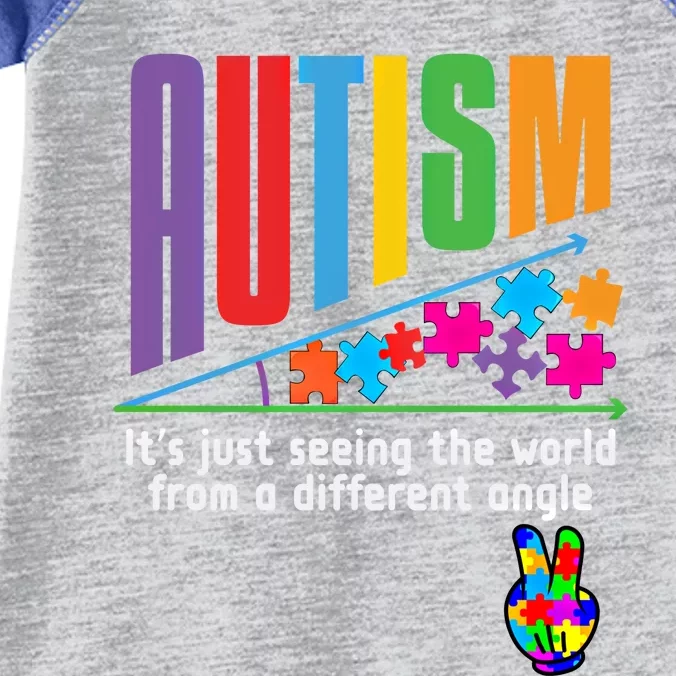 Autism Awareness Month ItS Just Seeing The World Different Funny Gift Infant Baby Jersey Bodysuit