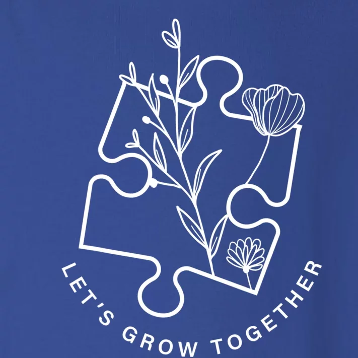 Autism Awareness Month Autistic Son Let's Grow Together Gift Toddler Long Sleeve Shirt