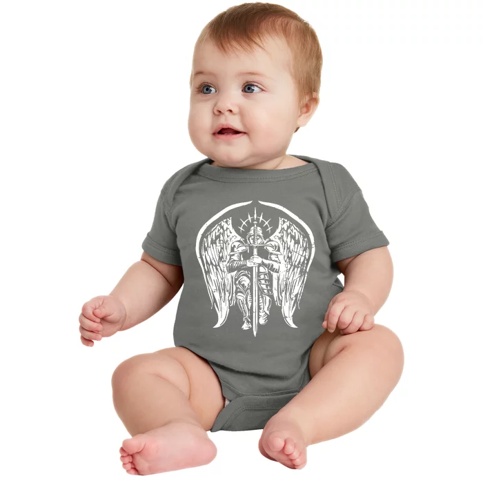 Angel Archangel Michael Warrior Baby Bodysuit