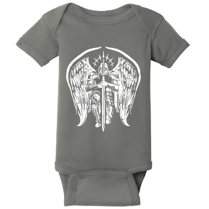 Angel Archangel Michael Warrior Baby Bodysuit