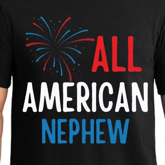 All American Nephew Patriotic Firework 4th Of July Independence Day Gift Pajama Set