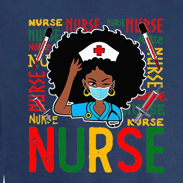 African American Nurse Black History Month Pride Black Garment-Dyed Sweatshirt