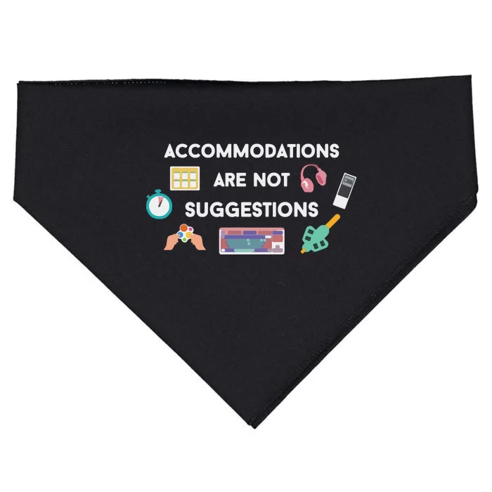 Accommodations Are Not Suggestions USA-Made Doggie Bandana