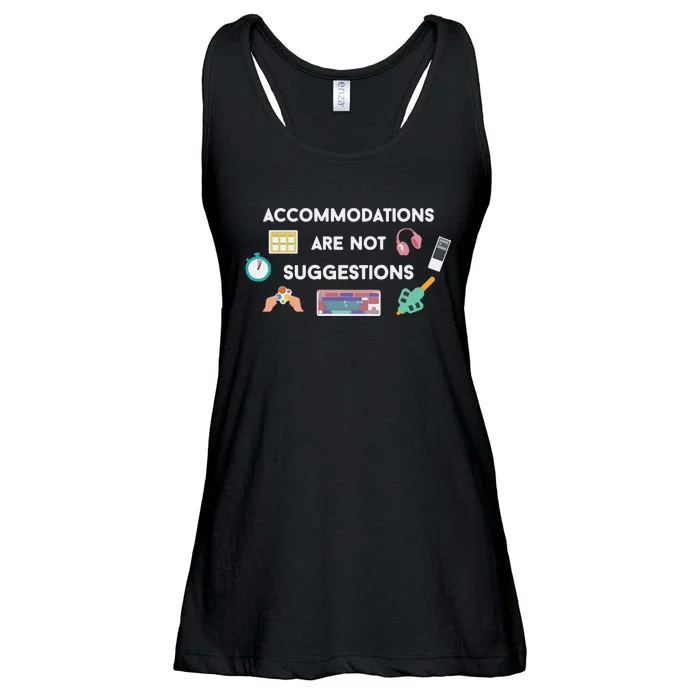 Accommodations Are Not Suggestions Ladies Essential Flowy Tank