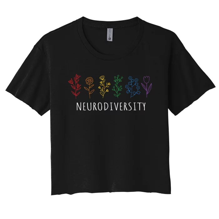 Autism Awareness Neurodiversity Autistic Pride Women's Crop Top Tee