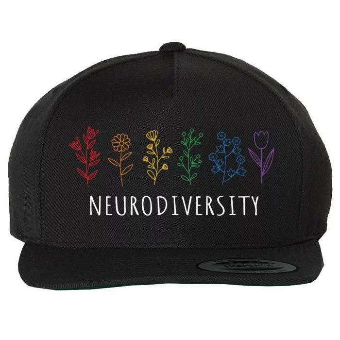 Autism Awareness Neurodiversity Autistic Pride Wool Snapback Cap