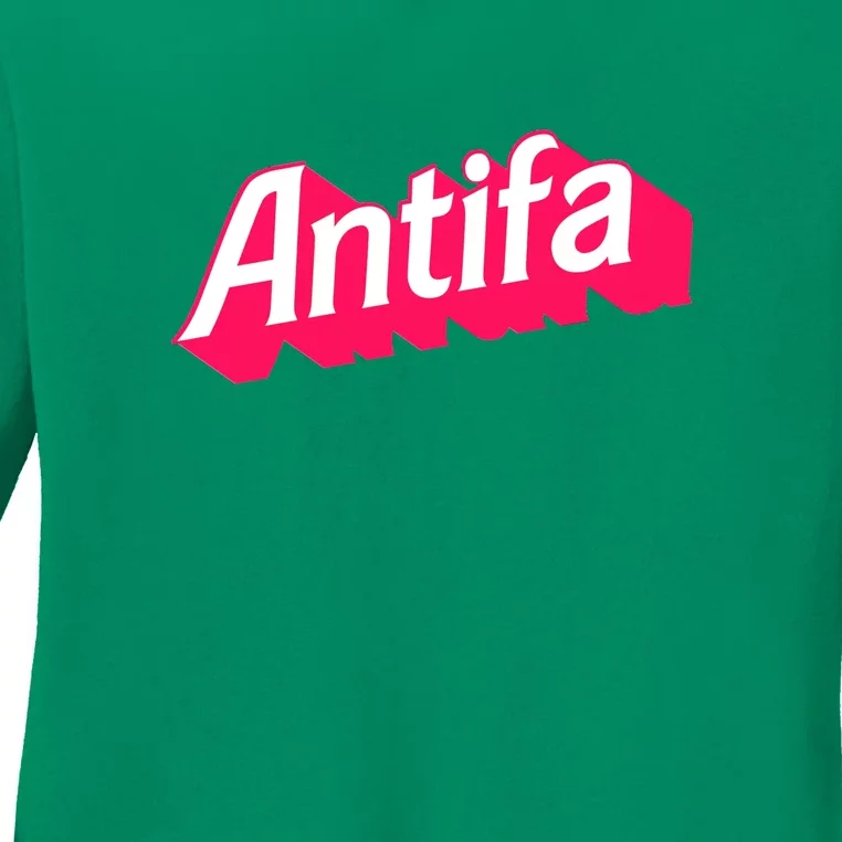 Antifa Ladies Long Sleeve Shirt