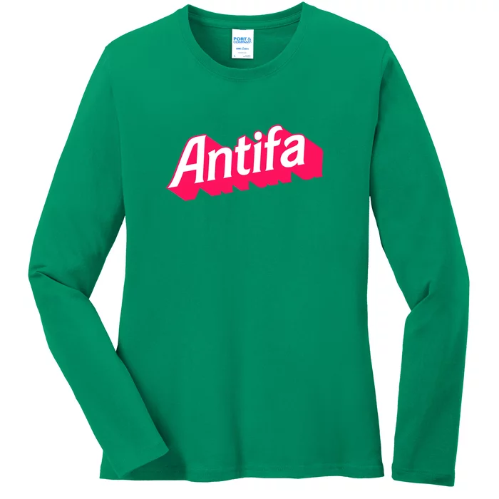 Antifa Ladies Long Sleeve Shirt