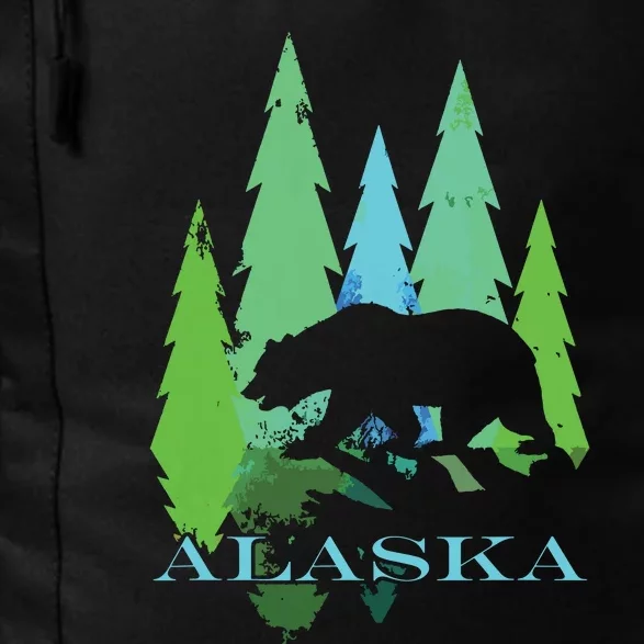 Alaska Alaskan Northern Light Trees With Bear Daily Commute Backpack