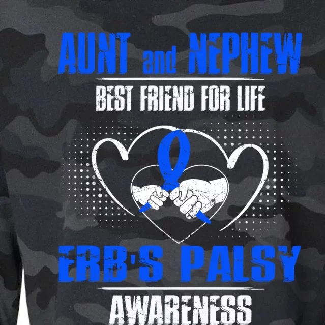 Aunt And Nephew Best Friend Of Life Erbs Palsy Awareness Gift Cropped Pullover Crew