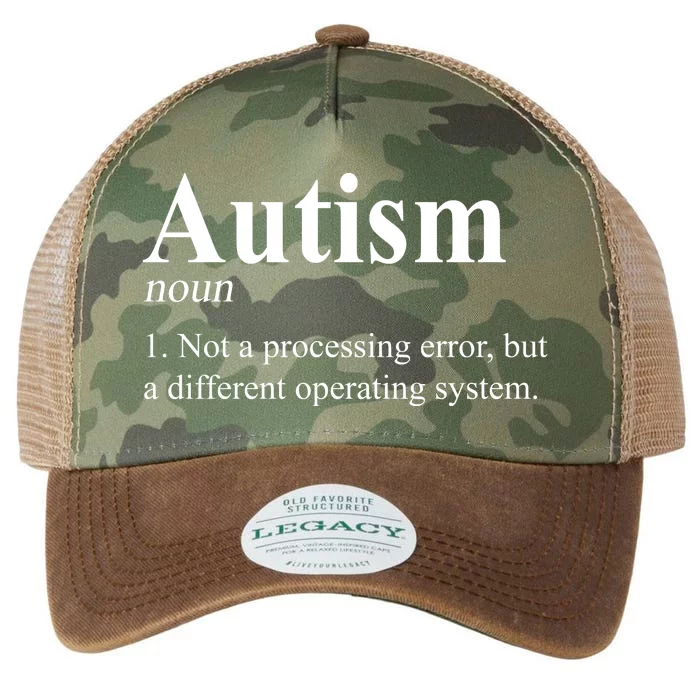 Autism Awareness Not A Processing Error Definition Legacy Tie Dye Trucker Hat