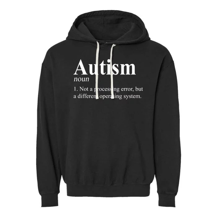 Autism Awareness Not A Processing Error Definition Garment-Dyed Fleece Hoodie