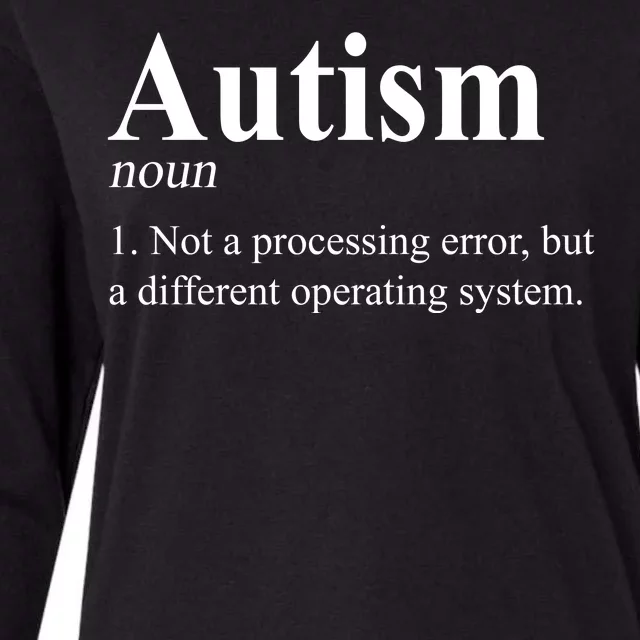 Autism Awareness Not A Processing Error Definition Womens Cotton Relaxed Long Sleeve T-Shirt