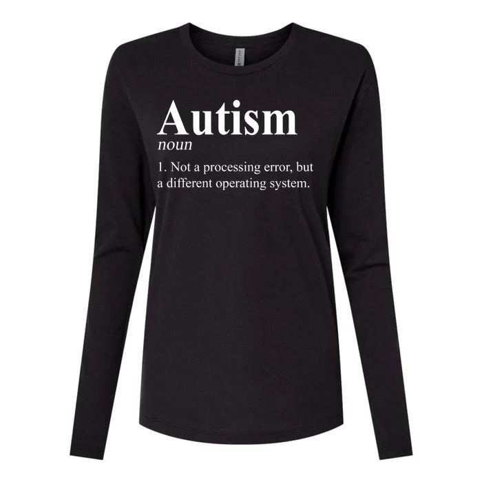 Autism Awareness Not A Processing Error Definition Womens Cotton Relaxed Long Sleeve T-Shirt