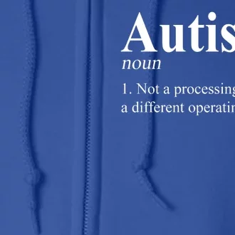 Autism Awareness Not A Processing Error Definition Full Zip Hoodie