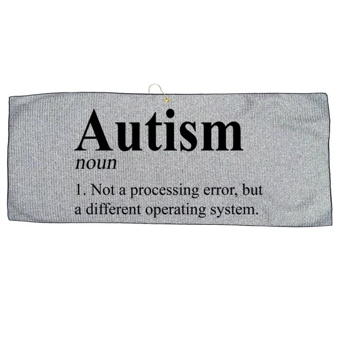 Autism Awareness Not A Processing Error Definition Large Microfiber Waffle Golf Towel