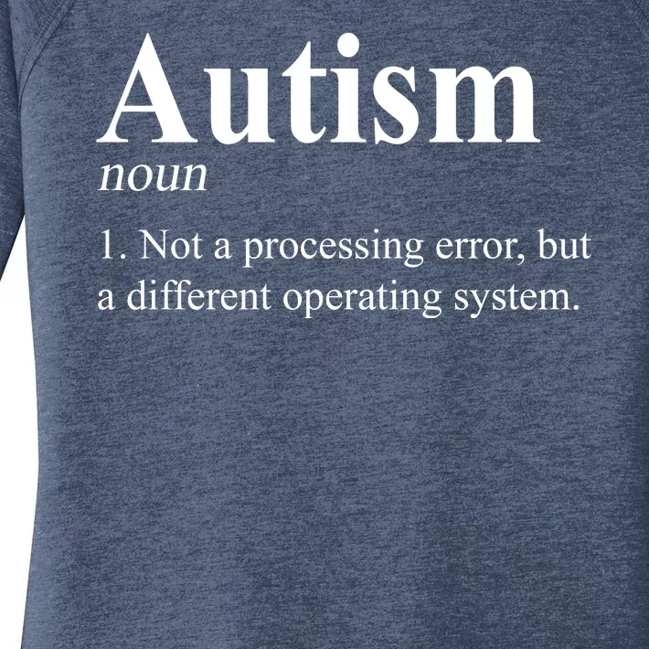 Autism Awareness Not A Processing Error Definition Women's Perfect Tri Tunic Long Sleeve Shirt