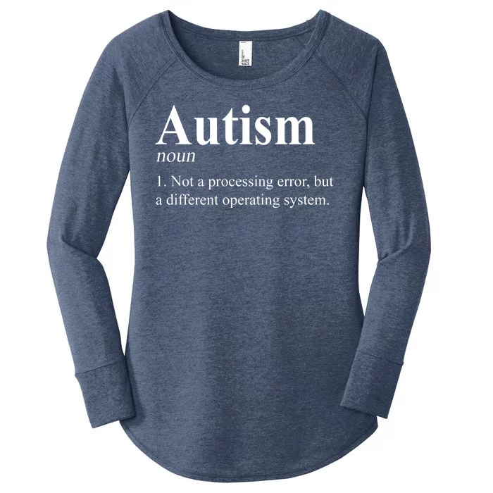 Autism Awareness Not A Processing Error Definition Women's Perfect Tri Tunic Long Sleeve Shirt