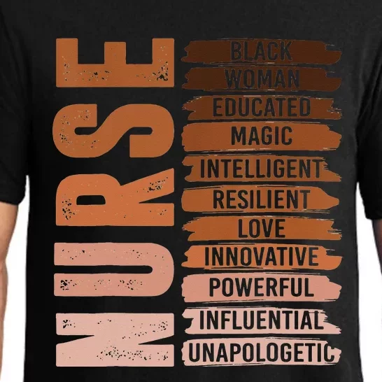 African American Nurse Black History Month Pride Black Pajama Set