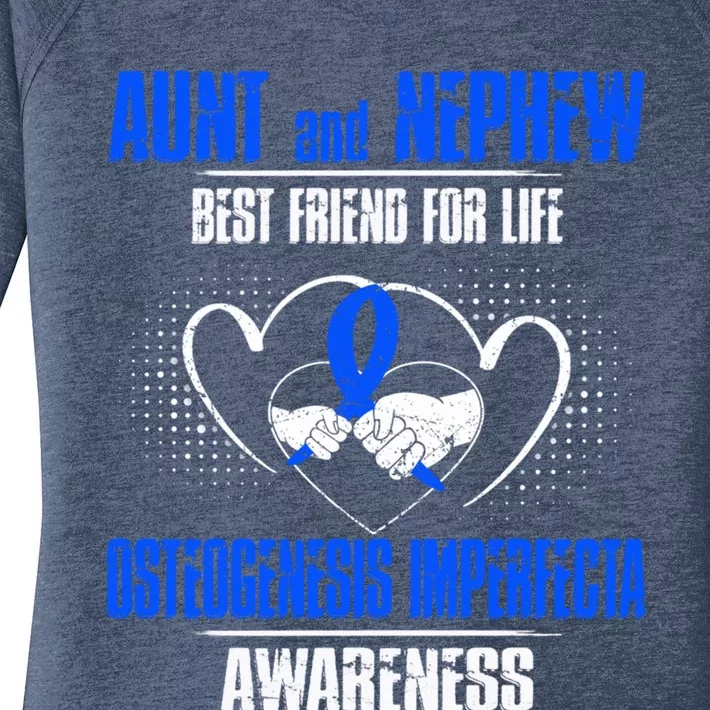 Aunt And Nephew Best Friend Of Life Osteogenesis Imperfecta Gift Women's Perfect Tri Tunic Long Sleeve Shirt