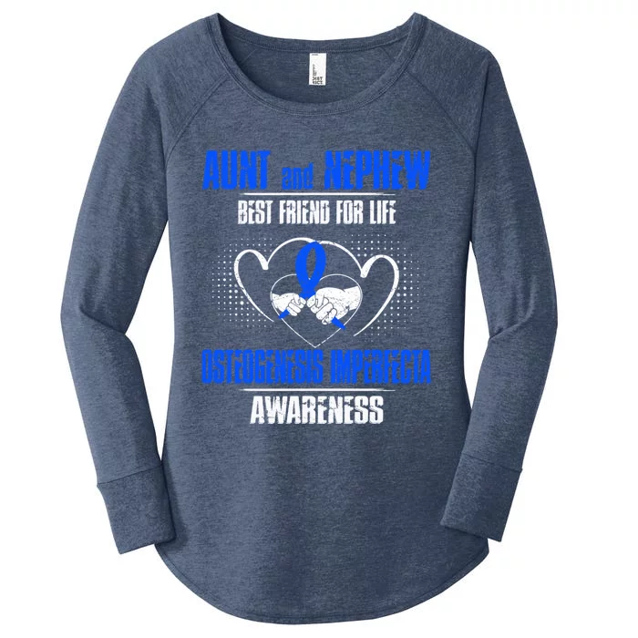 Aunt And Nephew Best Friend Of Life Osteogenesis Imperfecta Gift Women's Perfect Tri Tunic Long Sleeve Shirt