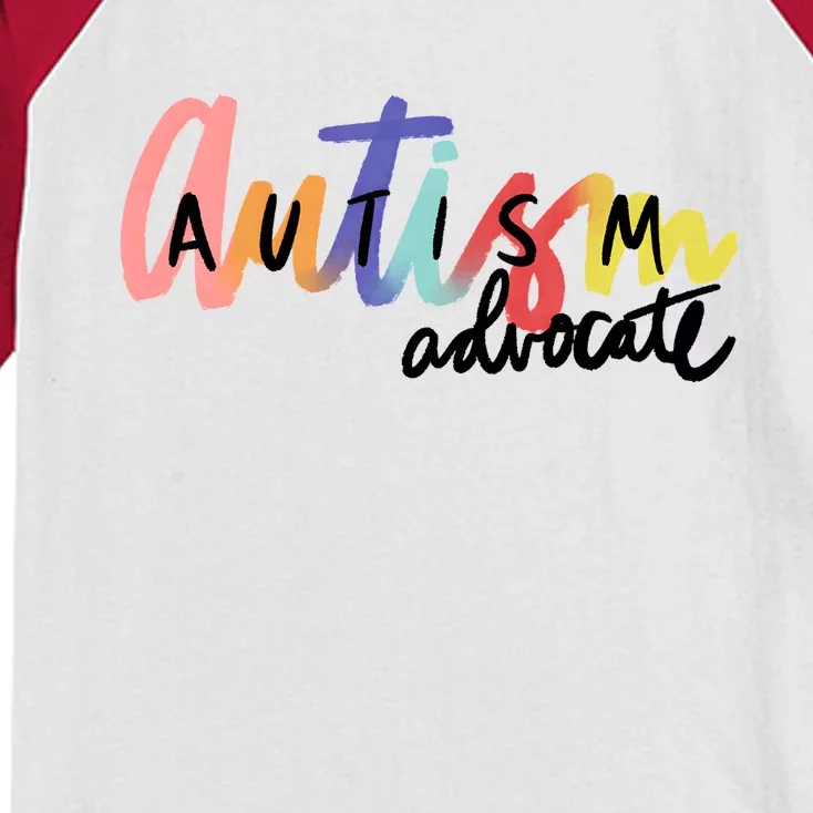 Autism Advocate Neurodiversity Autism Awareness Kids Colorblock Raglan Jersey