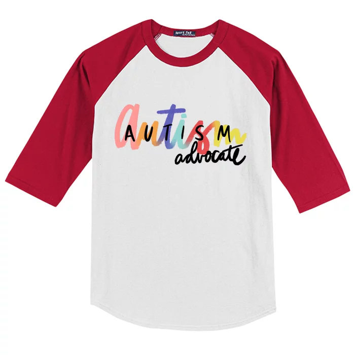 Autism Advocate Neurodiversity Autism Awareness Kids Colorblock Raglan Jersey