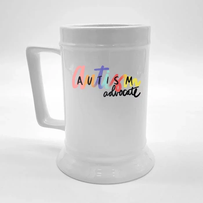 Autism Advocate Neurodiversity Autism Awareness Front & Back Beer Stein