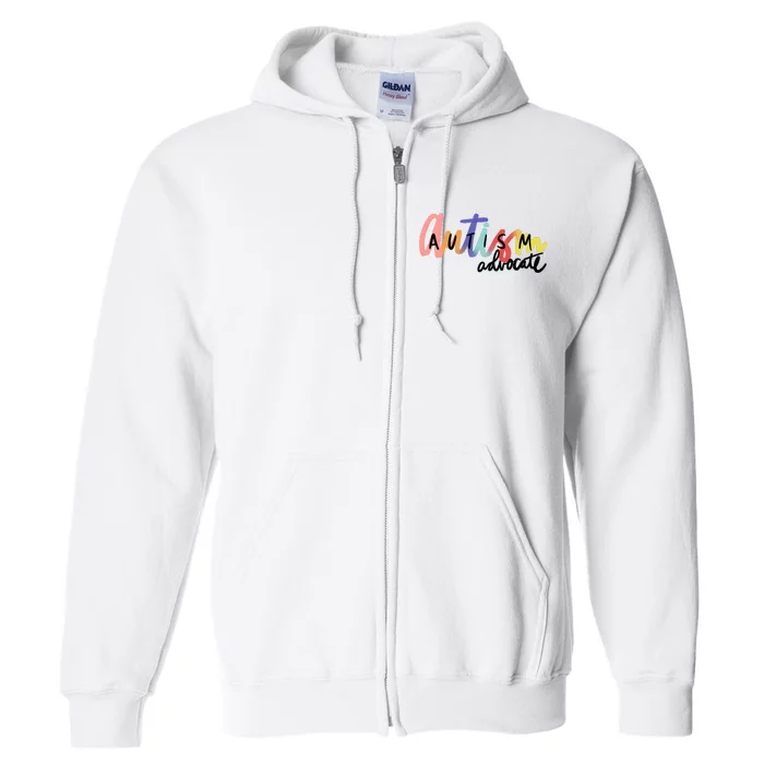 Autism Advocate Neurodiversity Autism Awareness Full Zip Hoodie