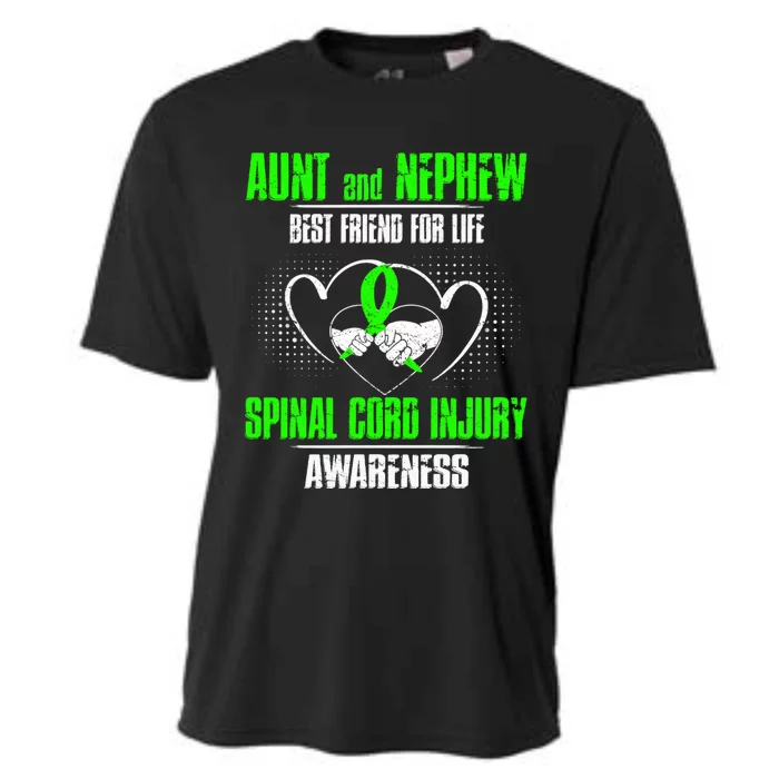 Aunt And Nephew Best Friend Of Life Spinal Cord Injury Gift Cooling Performance Crew T-Shirt