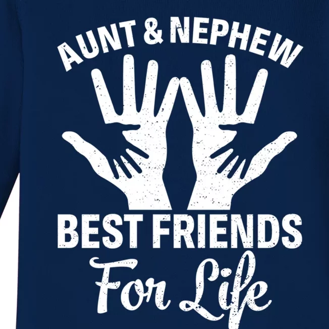 Aunt And Nephew Funny Friends For Life Mothers Day Cute Gift Baby Long Sleeve Bodysuit