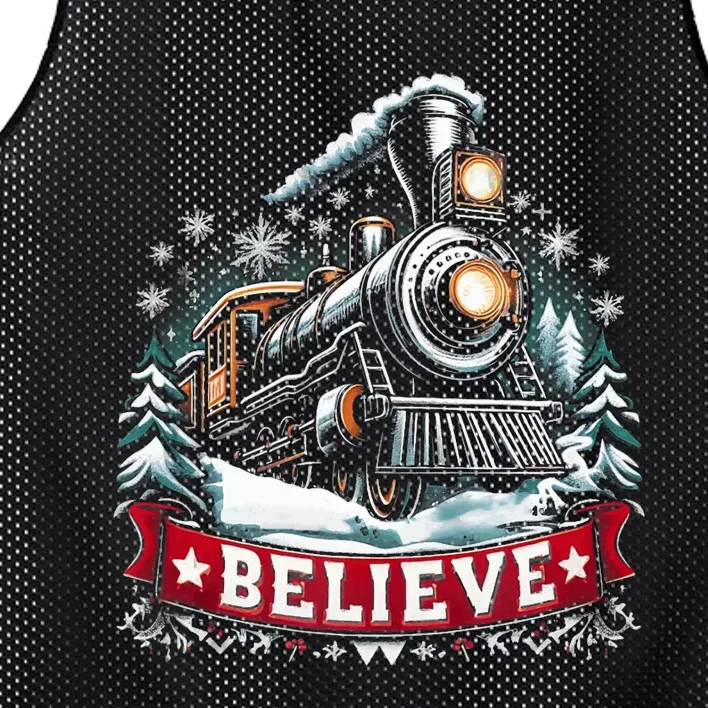 All Aboard North Pole Xmas Santa Tank Top Mesh Reversible Basketball Jersey Tank